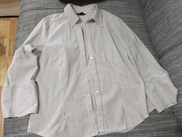 košulje sa puf rukavima: H&M, 2XL (EU 44), Polyester, Single-colored, Stripes, color - Multicolored