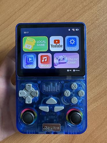 пк руль: Портативная игровая консоль J36 Ultra (синий прозрачный корпус) - — 3