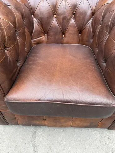 Stilske fotelje: Chesterfield fotelja - PRAVA KOŽA 🛋️✨ Prava box koža, fotelja u — 2