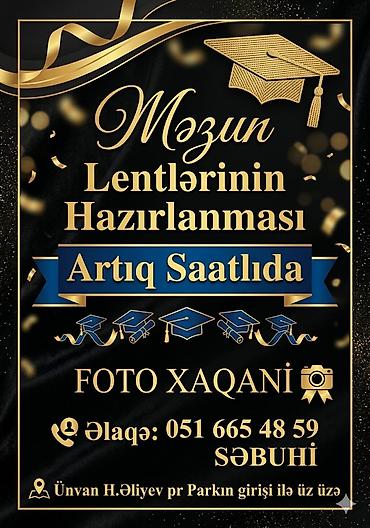 мастер по откосам окон: Xidmət: Məzun lentlərinin hazırlanması (artıq saatlıda) - Fərqli — 1