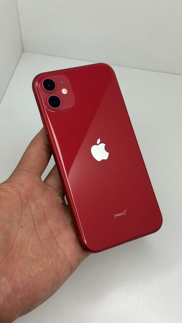 телефоны кнопачные: IPhone 11, Б/у, 128 ГБ, Красный, 79 %