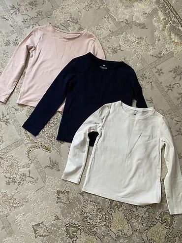 Комплект из 3 детских лонгсливов H&m (оригинал) На 4-5 -6 лет
