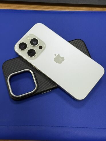 Apple iPhone: IPhone 15 Pro, Б/у, 128 ГБ, White Titanium, 88 %