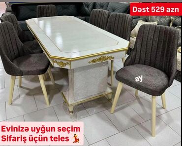 мебель для прихожей в баку: Квадратный стол, Для гостиной, 6 персон