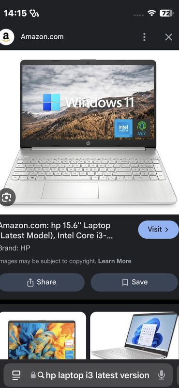 i3 4005: Ноутбук, HP, 16 ГБ ОЗУ, Intel Core i3, 15.6 ", Новый, Для работы, учебы