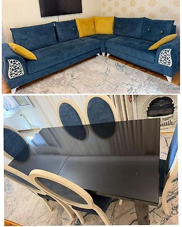 Stol 6 stul 280 azn Divan 490 azn satılır stol açılır 8 nəfərlik olur