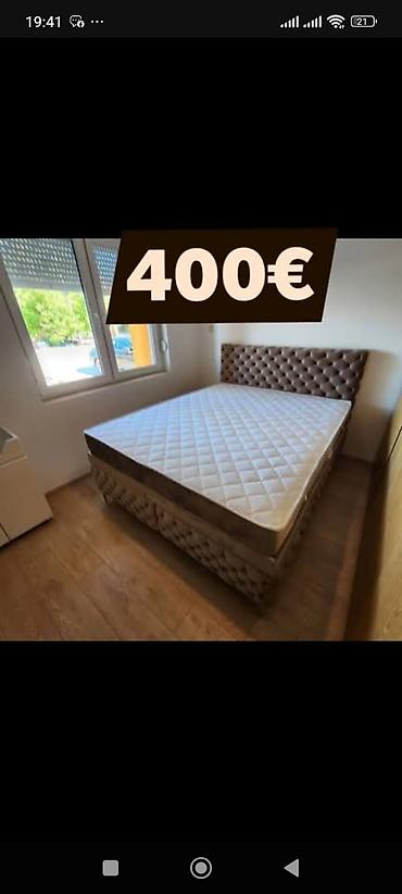Kreveti: Boxspring bračni kreveti sa tapaciranim uzglavljem - Tip: boxspring — 1