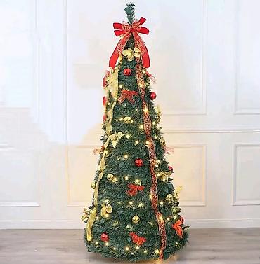 Kućni dekor: Novogodišnja premium jelka 120cm – Model 0350 Dobrodošli u Davidov — 1