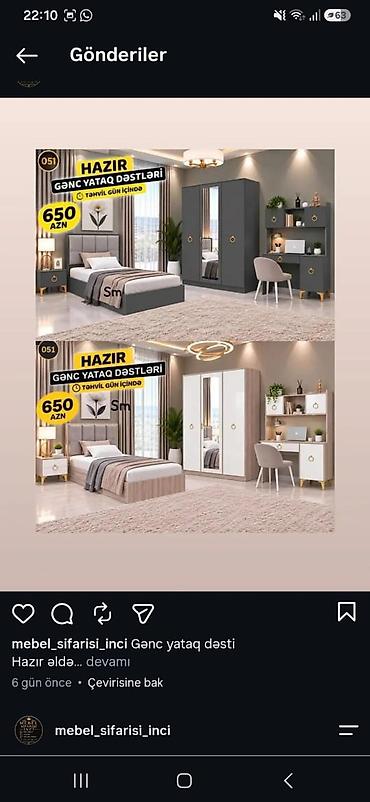 HAZIR Gənc Yataq Dəsti Tərkibi: - Tək nəfərlik çarpayı (başlıqla) - 3 lalafo.az -da HAZIR Gənc Yataq Dəsti Tərkibi: - Tək nəfərlik çarpayı (başlıqla) - 3