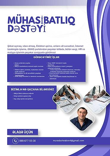 Услуги: Mühasibatlıq Dəstəyi – vergi, HR və maliyyə proseslərinin peşəkar — 1