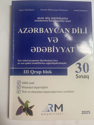 informatika test toplusu 2023: Azərbaycan dili,Ədəbiyyat RM test vəsaiti təmiz.İsdəyən əlaqə saxlasin