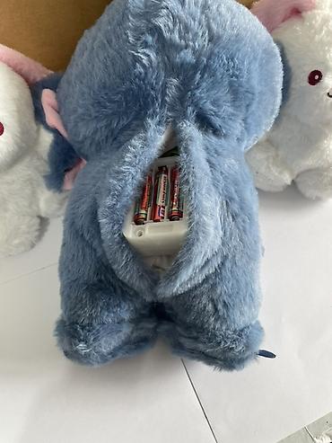 Игрушки: Мягкая игрушка «Синий стич» Имитирование дыхания и жёлтая подставка — 5