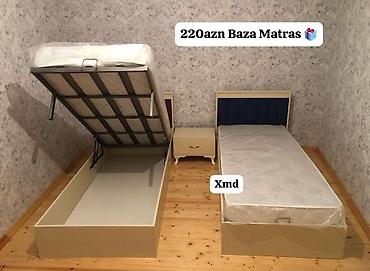 turk mebelleri: Tək nəfərlik çarpayı dəsti: - Baza: Qaldırılan mexanizmlə geniş daxili — 1