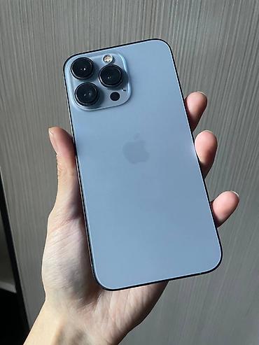 IPhone 13 Pro, Б/у, 128 ГБ, Sierra Blue, Защитное стекло, Чехол, 100 %