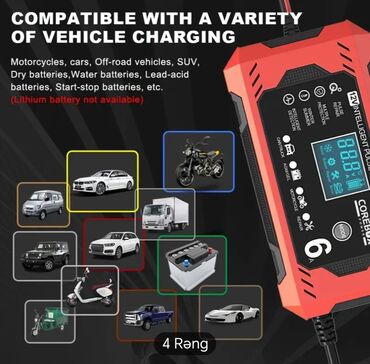 Avtomobil akkumulator zaryadkalari: Corebox 12V intellektual impuls təmiri cihazı. Avtomobil, akkumulyator — 6
