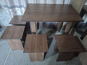 silver kitchen: Кухонный стол и стул, Новый, Самовывоз, Платная доставка, цвет - Коричневый — 4