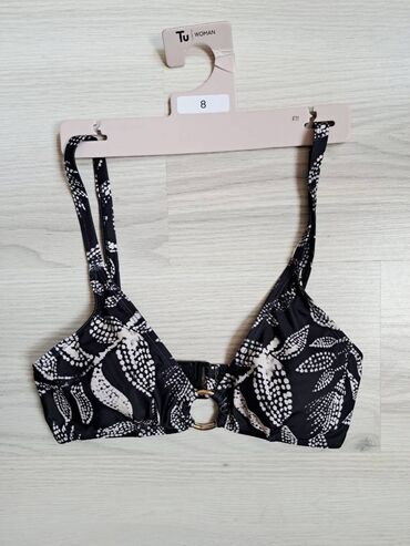 S (EU 36), Polyester, Floral, color - Black
