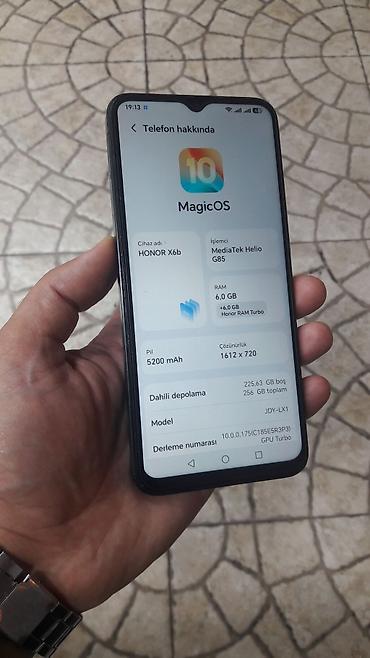 c33 telefon: Honor X6b, 256 GB, rəng - Qara, Barmaq izi — 2