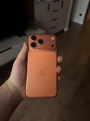iphone 22: IPhone 17 Pro Max, Б/у, 1 ТБ, Оранжевый, Кабель, Коробка, 100 % — 3