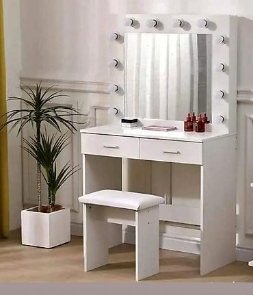 stilski lusteri prodaja: Fa, Toaletni sto sa ogledalom i rasvetom – elegantan beli model za — 1