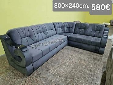 Ugaone garniture: Ugaona garnitura 300×220 cm - Prostrana L‑forma sa dubokim sedištima — 29