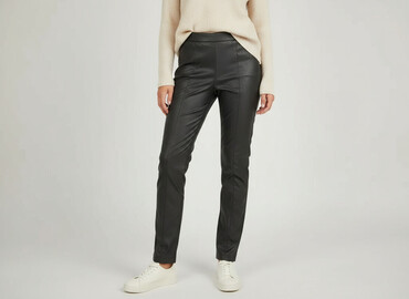 sinsay czarne spodnie z wysokim stanem: Sinsay, Material trousers for women, size XS