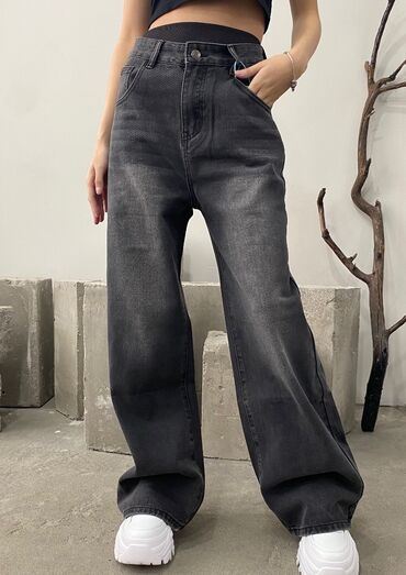 джинсы american apparel: Прямые, Китай, Высокая талия