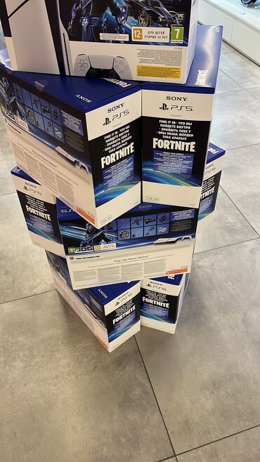 PS5 (Sony PlayStation 5): Playstation 5 slim 1tb fortnite yeni bagli qutu, yalniz bugun . Resmi