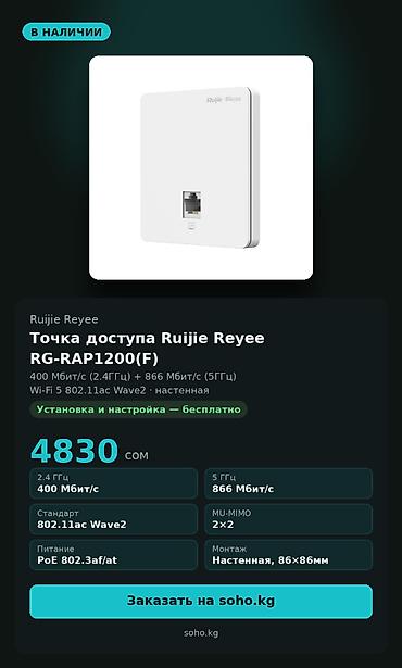 nvidia rtx: Точка доступа Ruijie Reyee RG-RAP1200(F) — двухдиапазонная настенная — 1