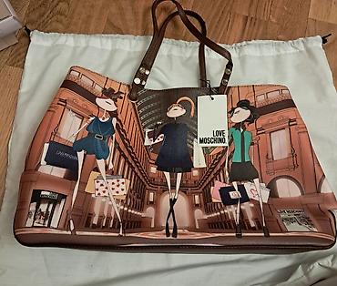 Çantalar: Love Moschino marka orginal qadın çantası toz torbası ilə birlikdə — 3