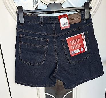 Ženski teksas šorts POKER – veličina 50, tamnoplavi denim sa
