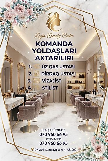 Салоны красоты: İşçi Tələb olunur Aşağıdakı vakansiyalar üzrə peşəkarlar dəvət — 1