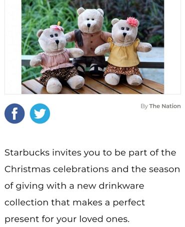 Igračke: STARBUCKS bearista bear, plisani meda, Thailand, cena za komad. Svi su — 9