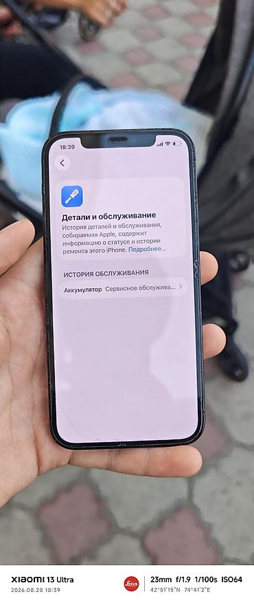 iphone cs max: IPhone 12 Pro, Б/у, 256 ГБ, Blue Titanium, Кабель, Коробка, 71 % — 10
