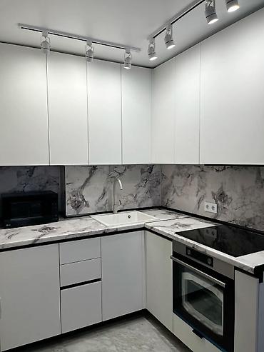 Кухонные гарнитуры: Кухонный гарнитур, Новый, цвет - Серый, ДСП, Бесплатная доставка — 28