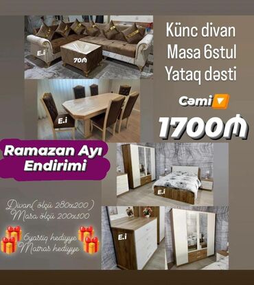 Yataq otağı dəstləri: 2 təknəfərlik çarpayı, Tumba, 2 tumba, Komod, Türkiyə, Yeni — 7