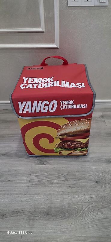 usta cantasi: YANGO Yemək Çatdırılması üçün termo kürək çantası - Rəng: qırmızı — 1