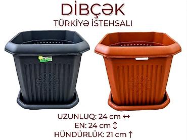 Bitkilər üçün dibçəklər: Dibçək – Türkiyə istehsalı keyfiyyətli gül qabı Ev, balkon, bağ və — 1