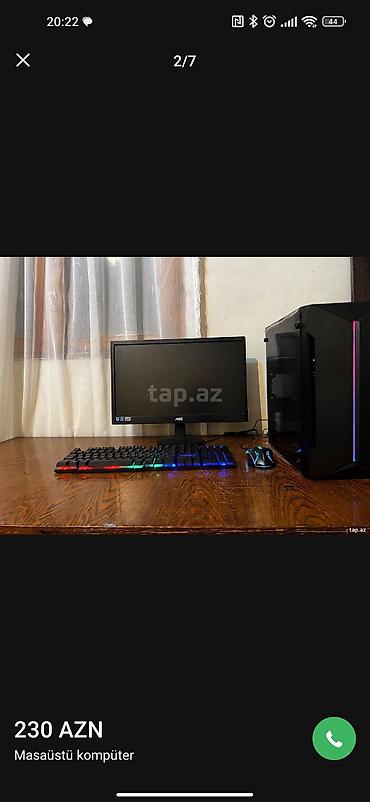bakceldə internet paketləri: Masaüstü kompüter seti I3 2100 4gb ram gt 220 1gb 450w qida bloku — 6