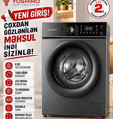 smart tv kanallar: Paltaryuyan maşın 6 kq, Yeni, Avtomat, Qurutmasız, Kredit yoxdur, Ödənişli çatdırılma — 1