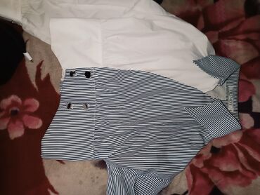 дешево блузку: Блузка, Крестьянка, В полоску