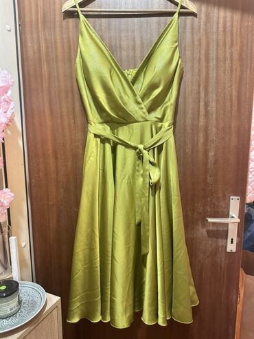 dugacke haljine svecane: Massimo Dutti L (EU 40), bоја - Zelena, Na bretele