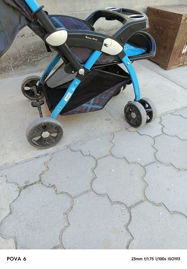 прогулочная коляска cybex бу: Коляска, цвет - Голубой, Б/у