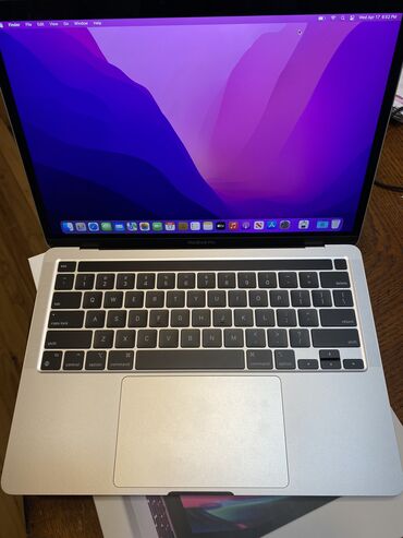 ноутбуки apple: Ультрабук, Apple, 16 ГБ ОЗУ, Apple M1, 13.5 ", Новый, Для работы, учебы, память SSD