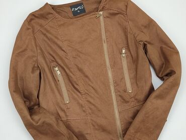 brązowa spódnice w kratę: Leather jacket, XL (EU 42), condition - Perfect