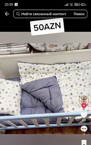 Beşiklər: Uşaq beşiyi üçün yataq dəsti - Komplekt: yastıq, yorgan və beşik üçün — 6