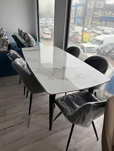 Кухонные столы: Обеденные столы с глянцевой столешницей - Прямоугольная форма — 17