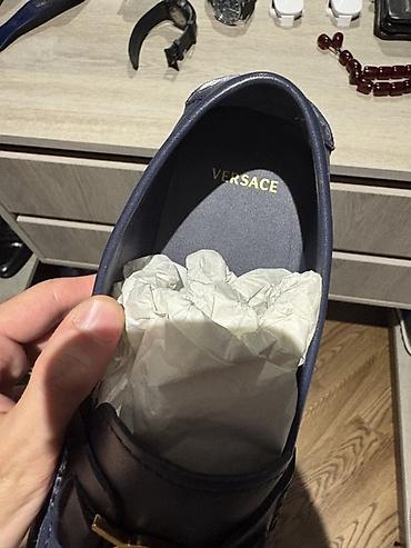бордовые мужские мокасины: Məhsul: Kişi mokasinləri – Versace - Rəng: tünd göy (navy) - — 3