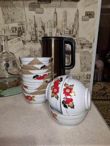 Чайники: 1.новый чайный набор 1чайник, 11пияла- 2.чайный набор Бета 1чайник — 12