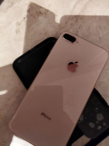 чехол для смартфона: IPhone 8 Plus, Колдонулган, 64 ГБ, Алтын, Заряддоочу түзүлүш, Коргоочу айнек, Каптама, 100 %